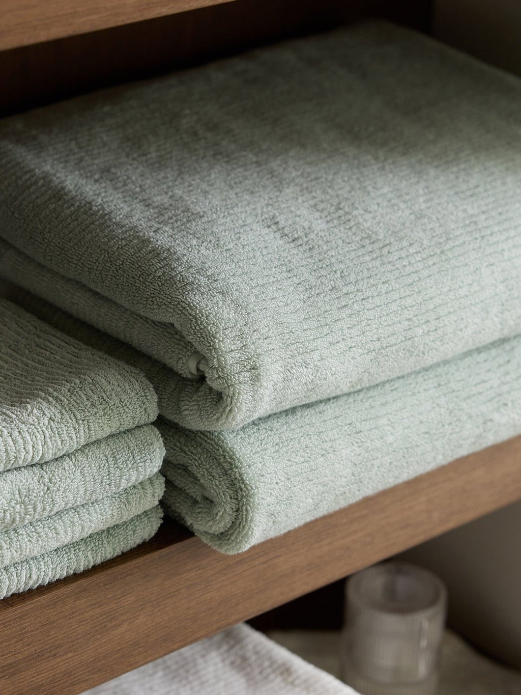 Ribbed Terry Bath Towels -