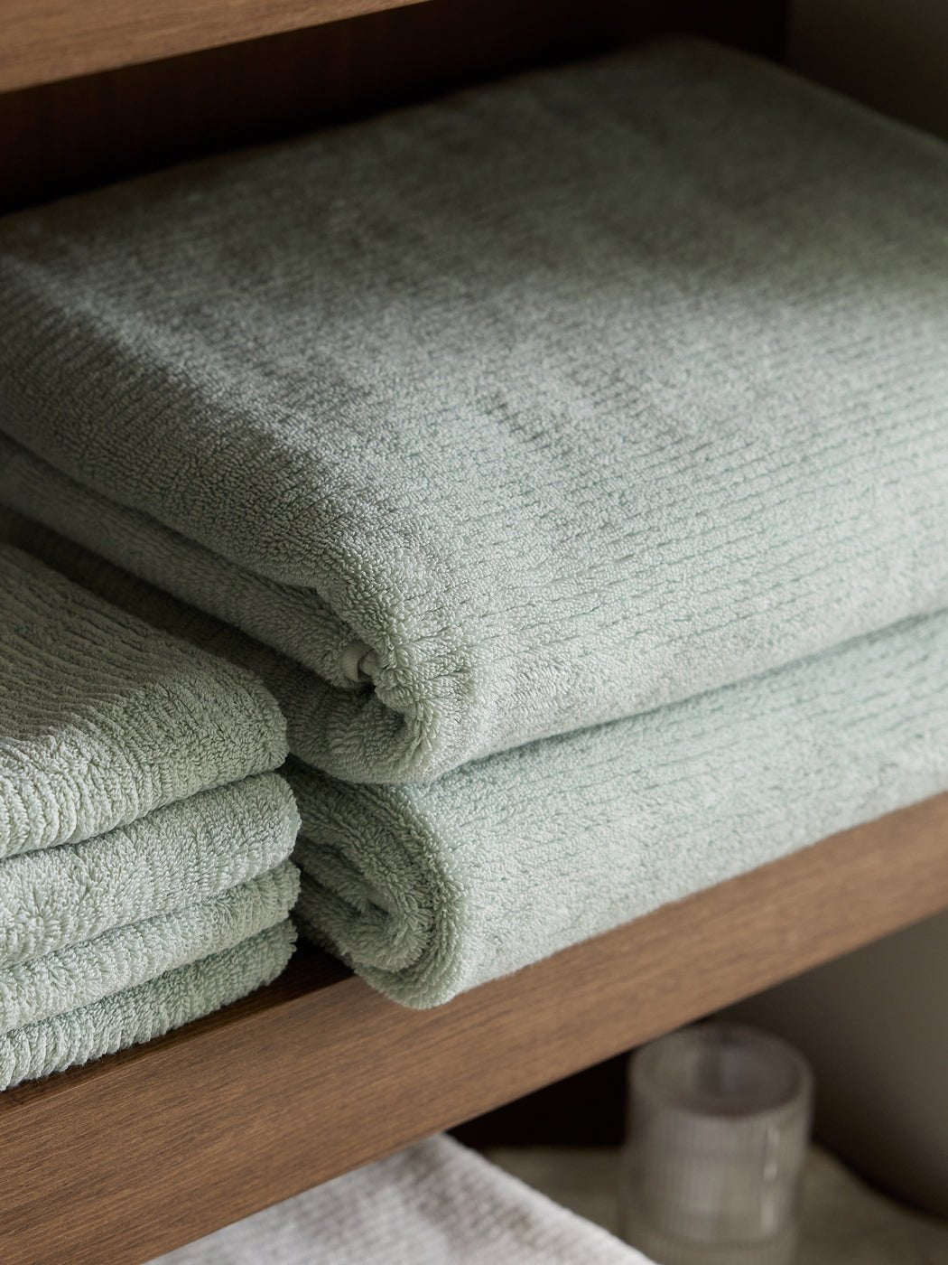 Ribbed Terry Bath Towels