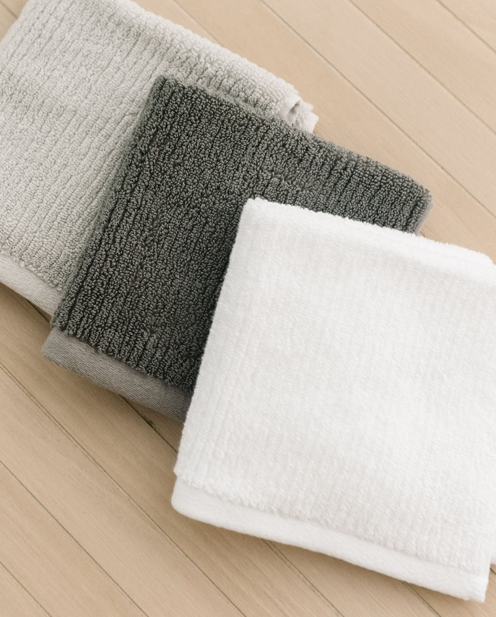 Ribbed Terry Washcloths -