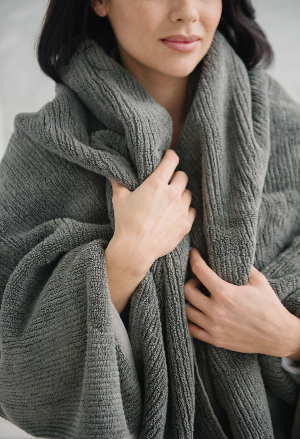 Ribbed Terry Bath Towels