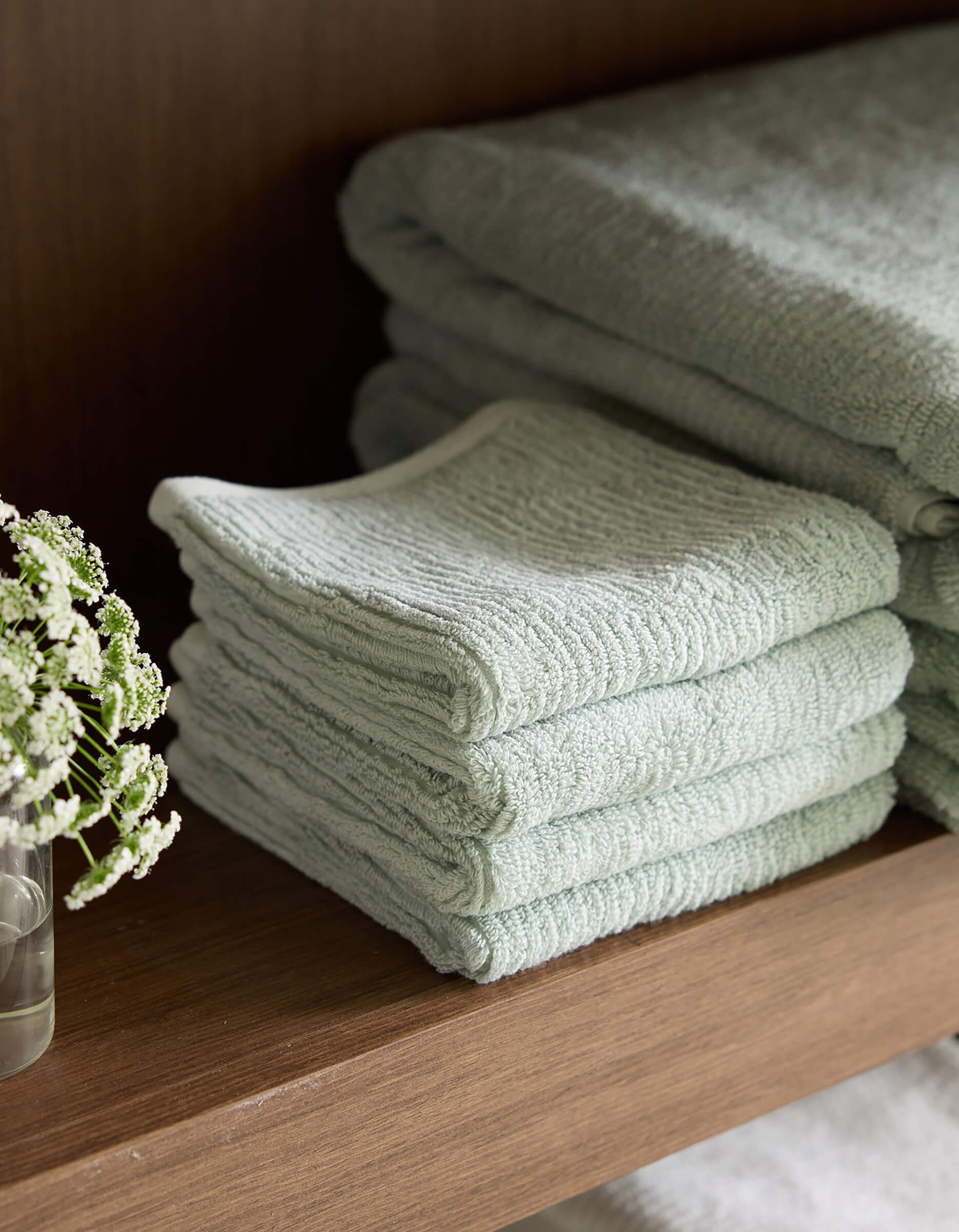 Ribbed Terry Washcloths