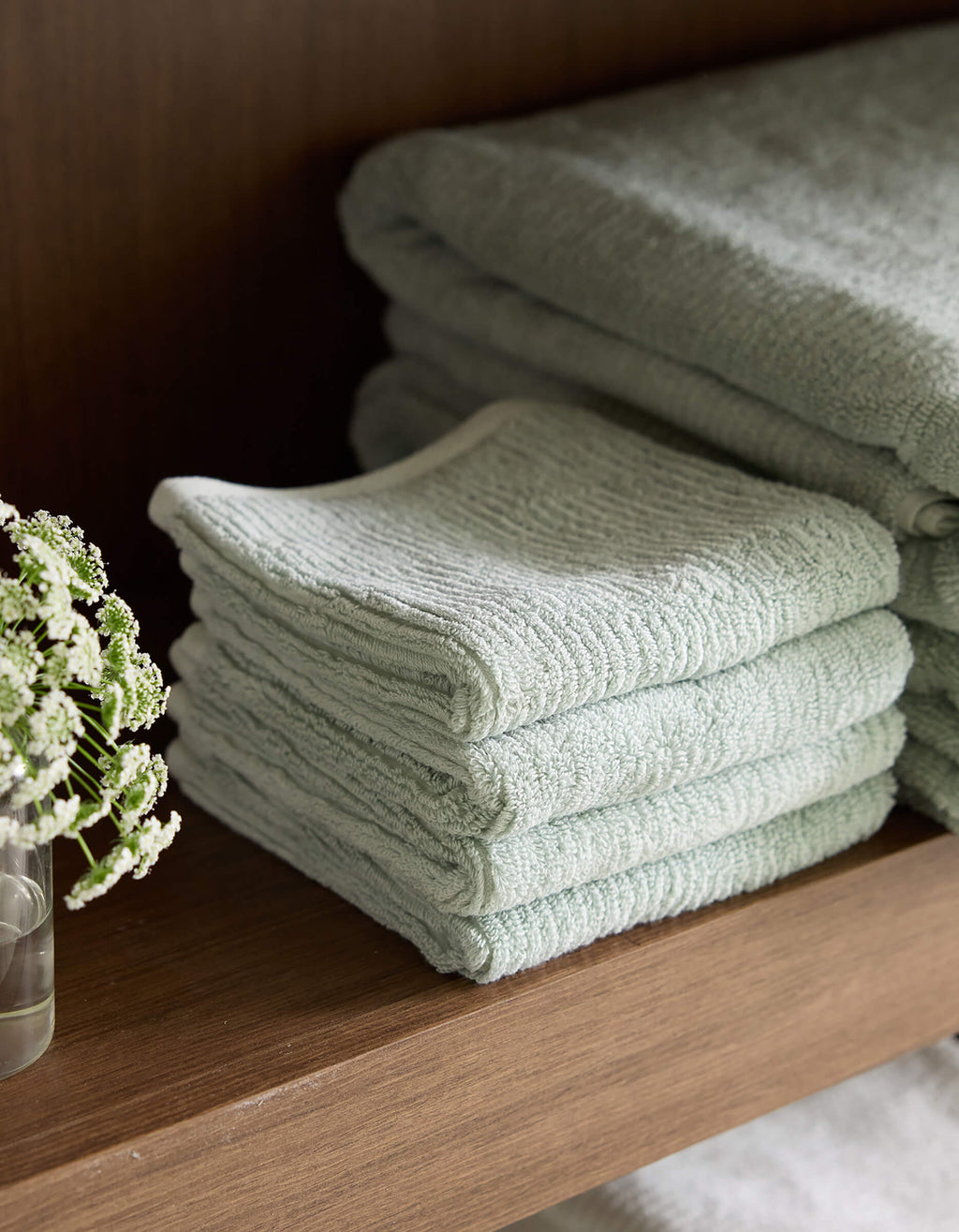 Ribbed Terry Washcloths -