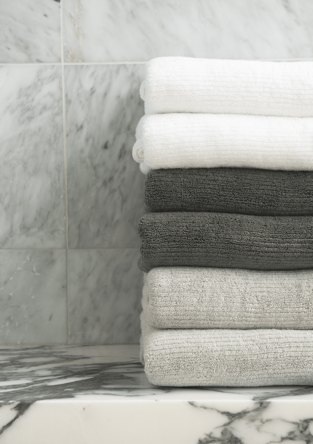 Ribbed Terry Bath Towels