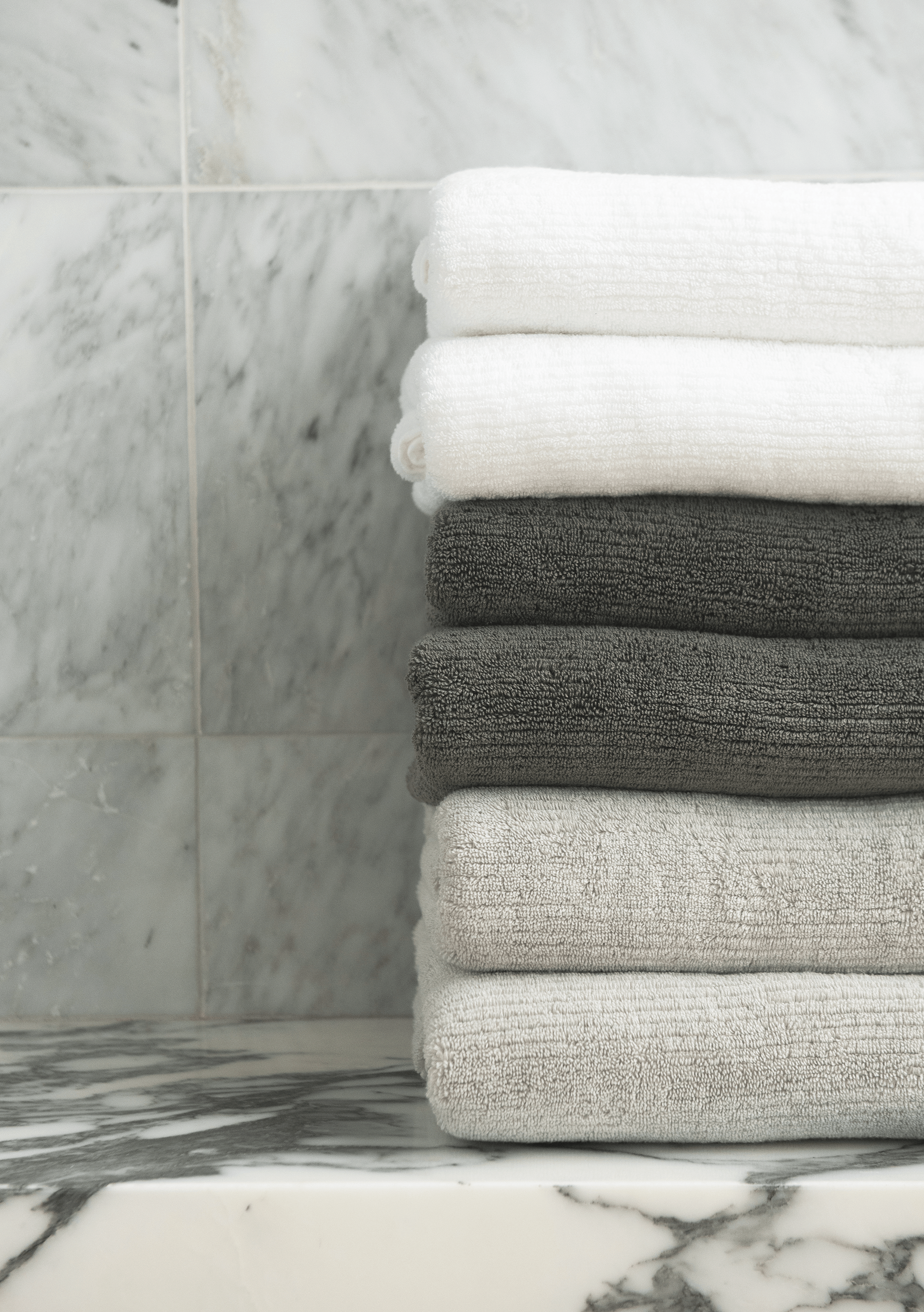 Ribbed Terry Bath Towels