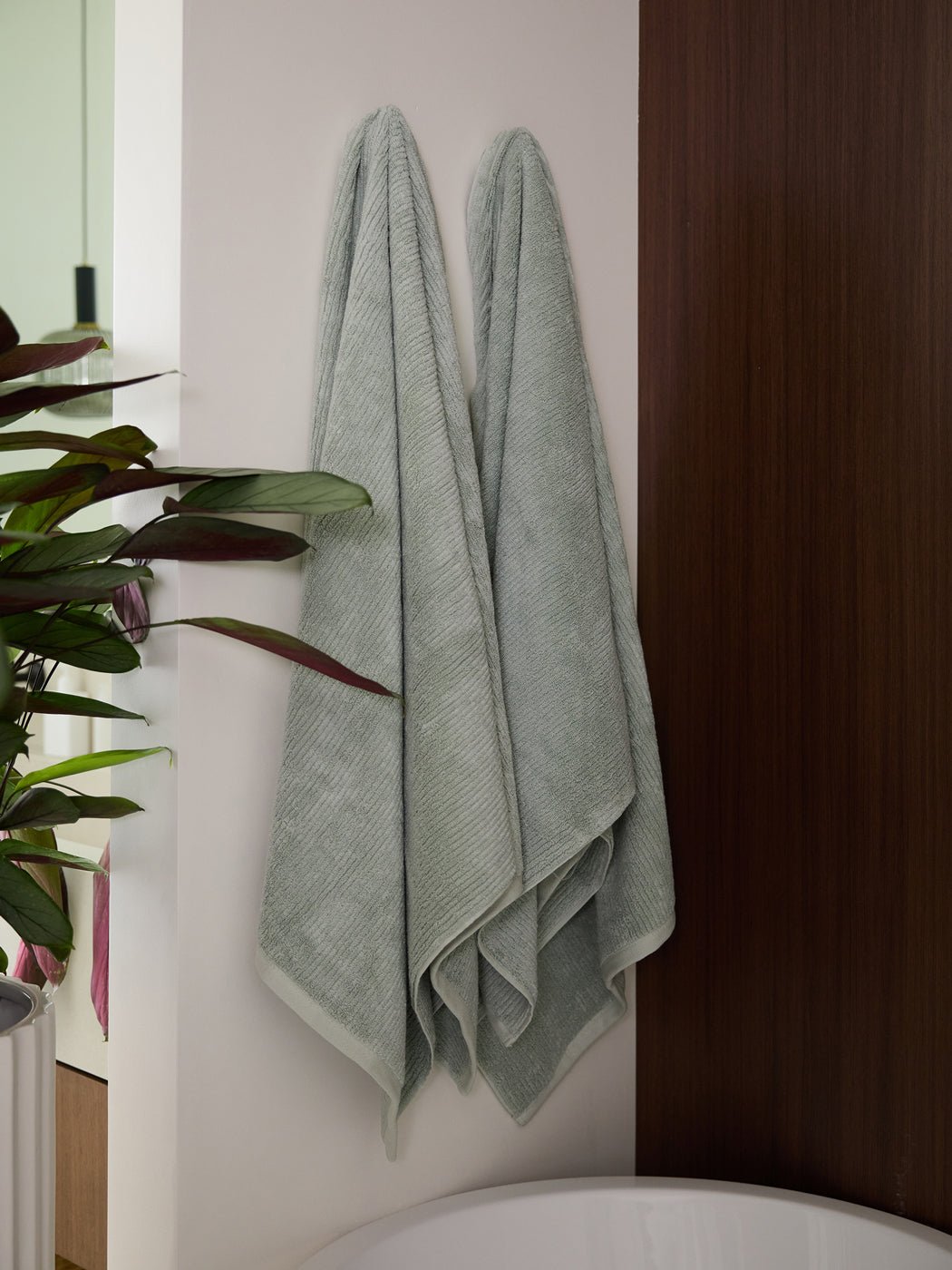 Ribbed Terry Bath Towels