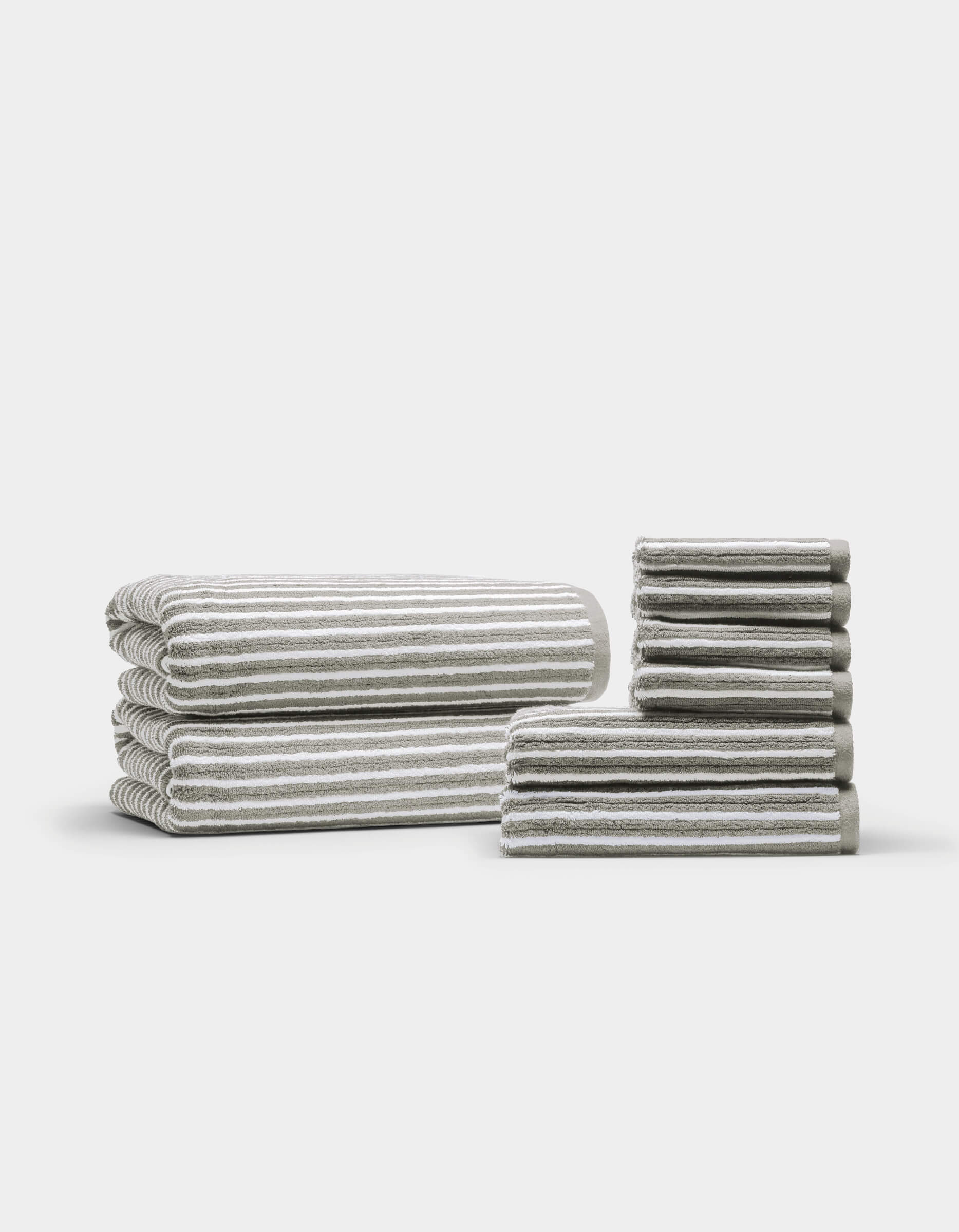 Ribbed Terry Bath Towel Set