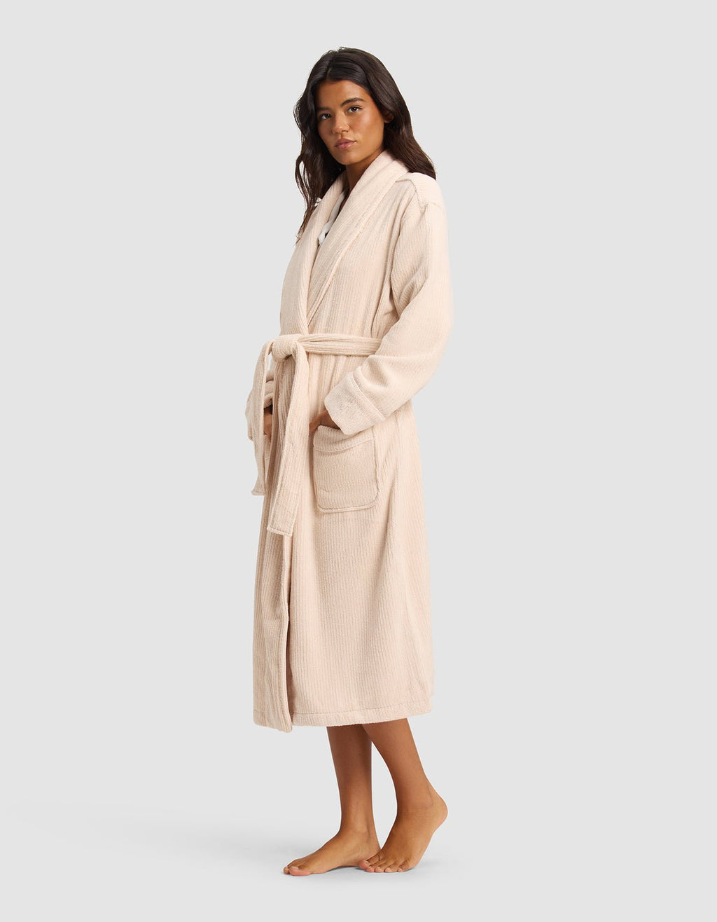 Ribbed Terry Bath Robe
