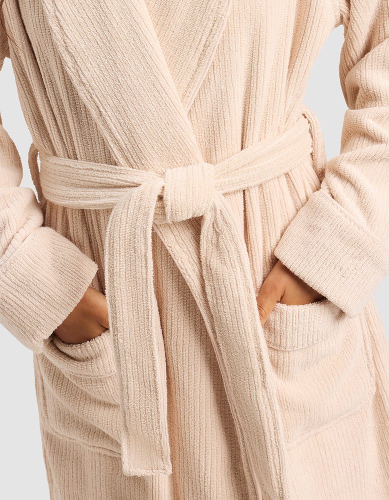 Ribbed Terry Bath Robe