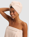 Ribbed Terry Hair Towel -