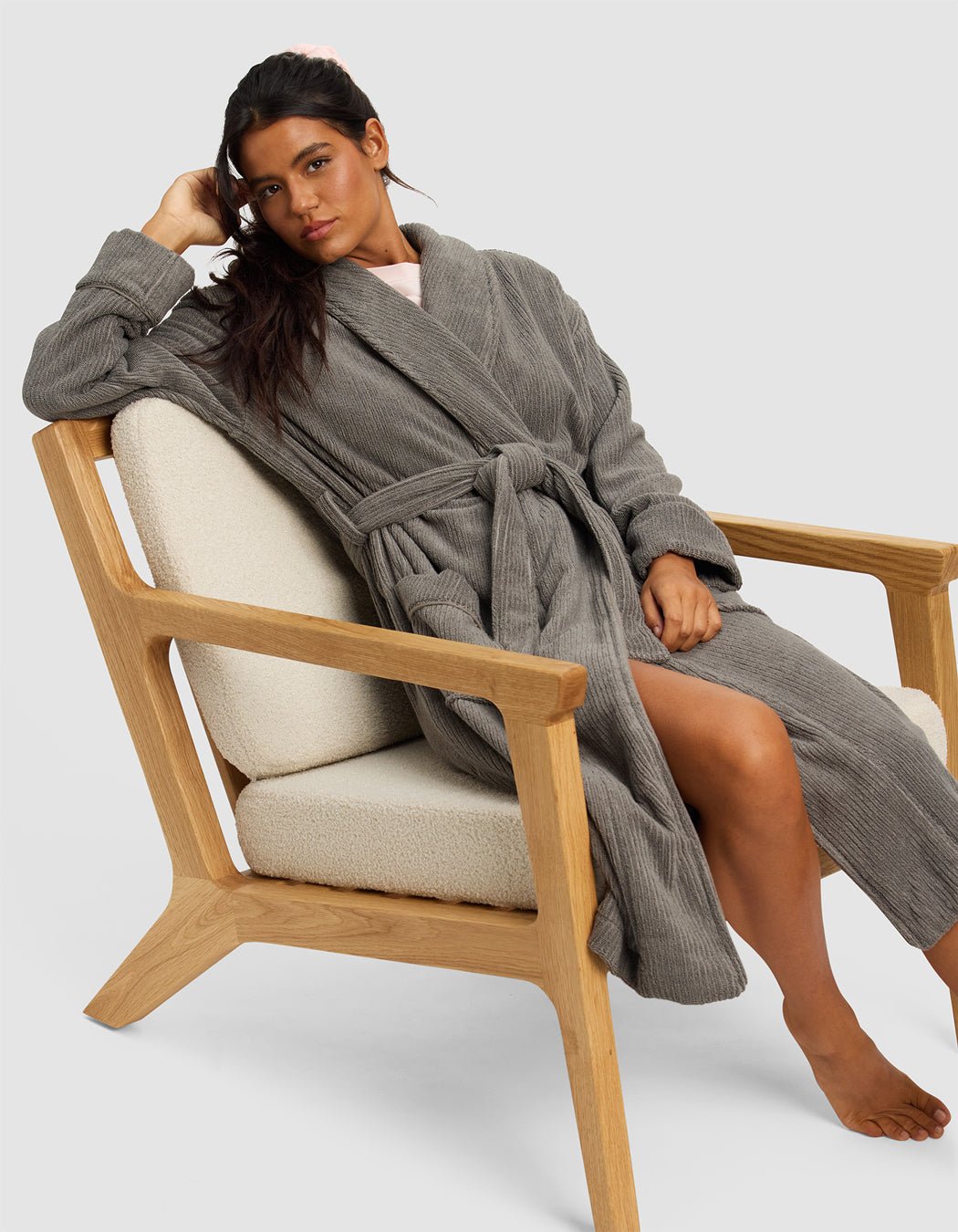 Ribbed Terry Bath Robe