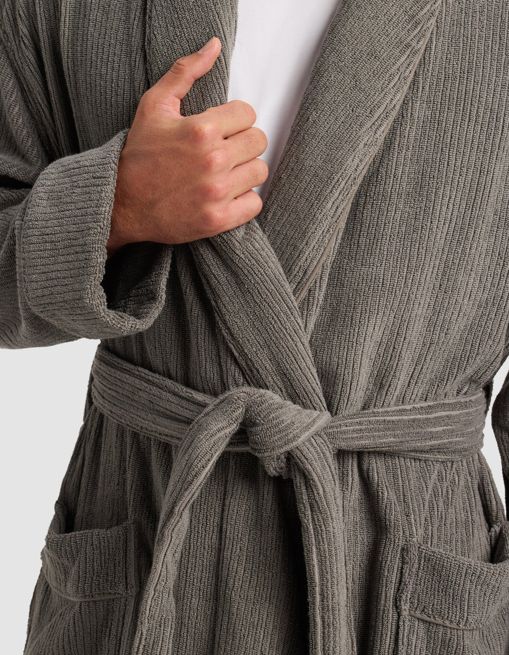 Ribbed Terry Bath Robe