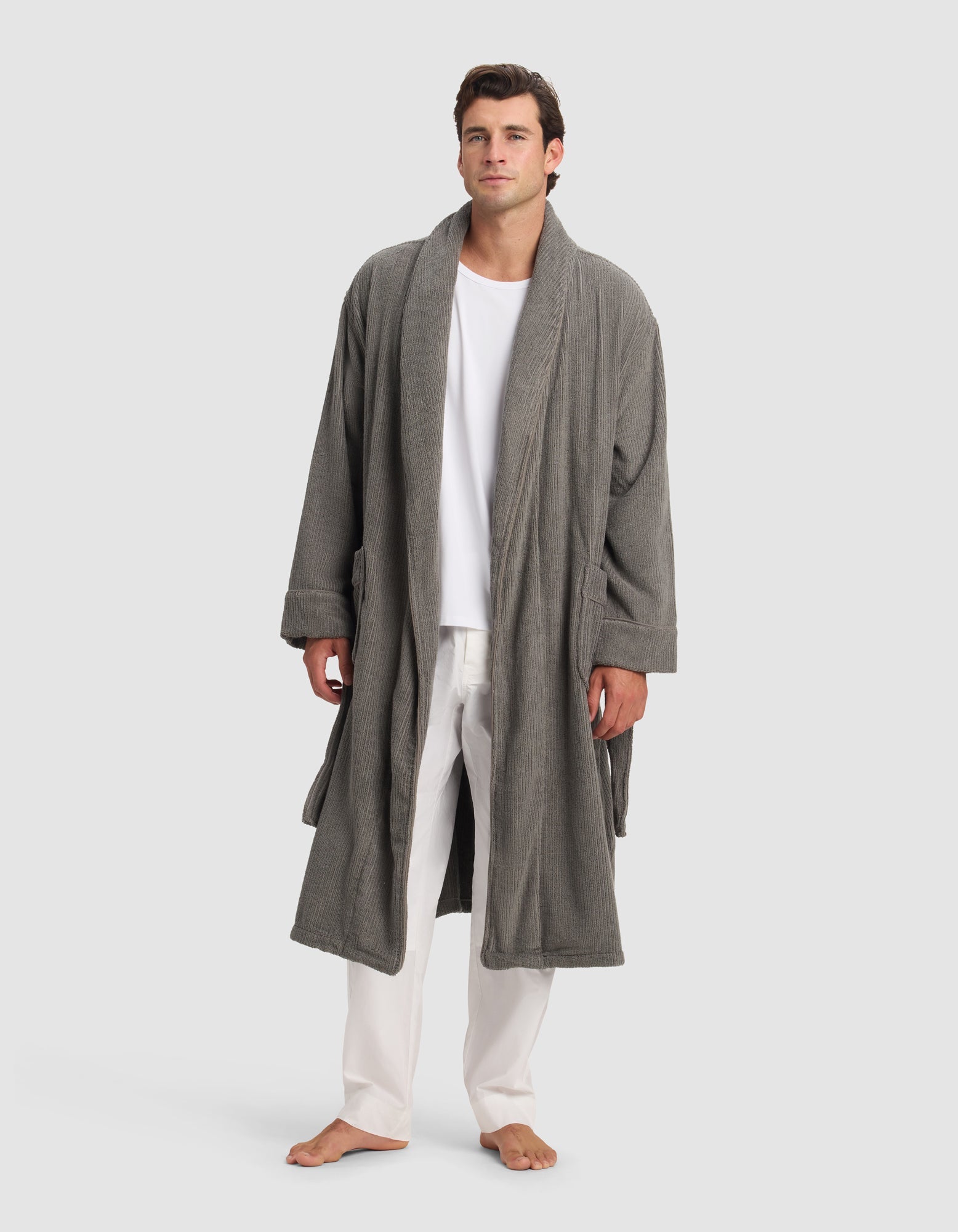 Ribbed Terry Bath Robe
