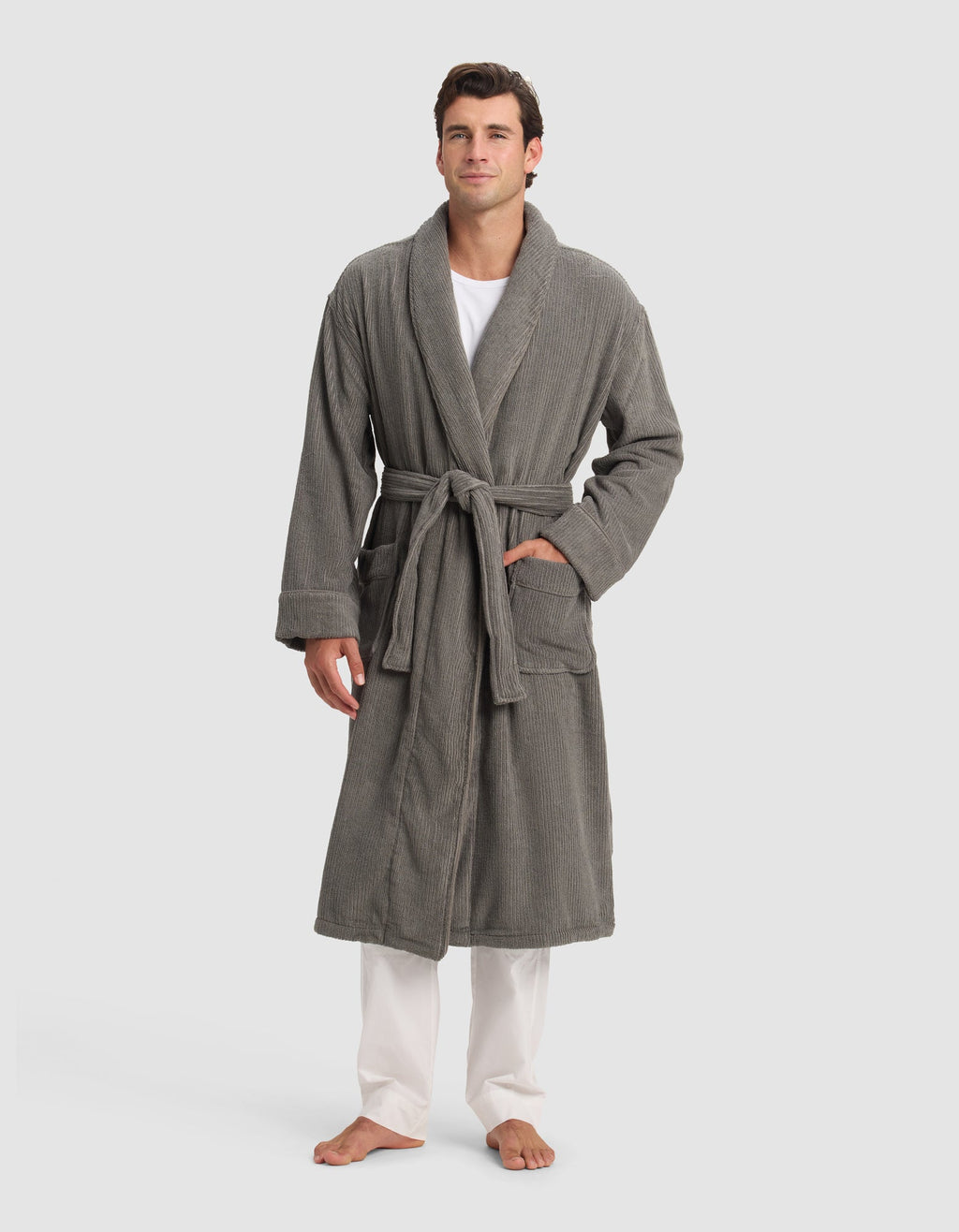 Ribbed Terry Bath Robe