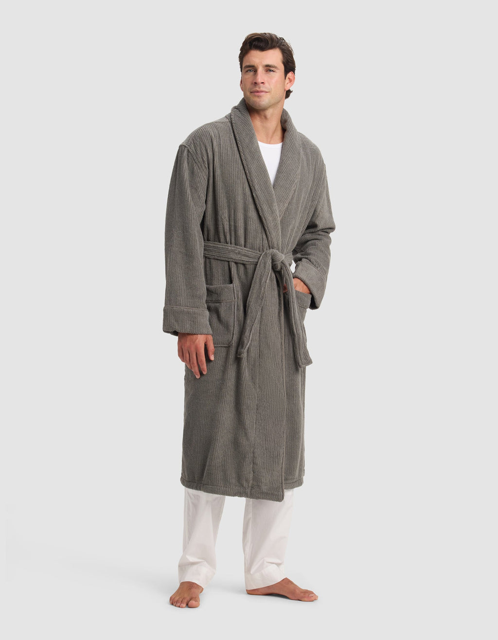 Ribbed Terry Bath Robe