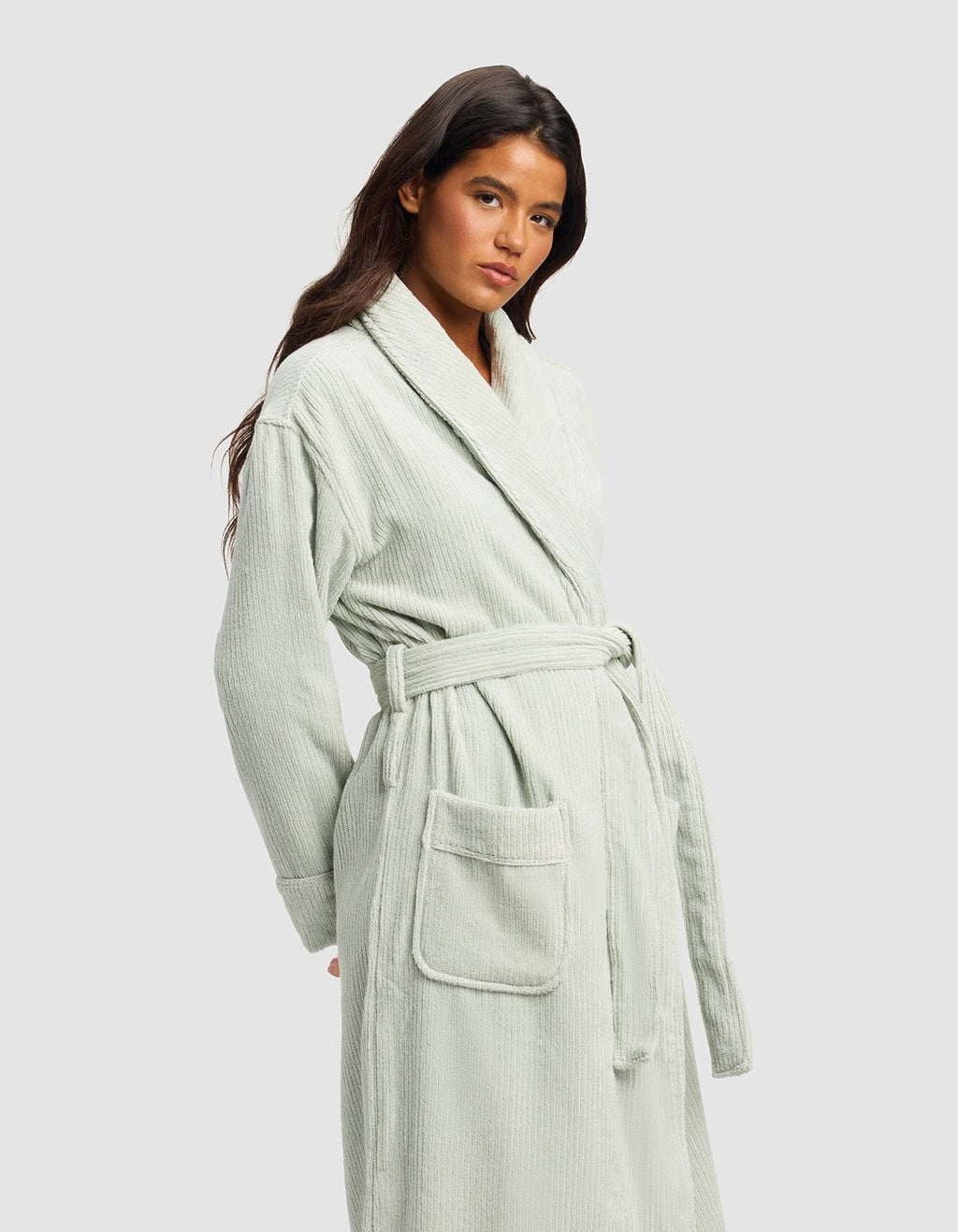 Ribbed Terry Bath Robe