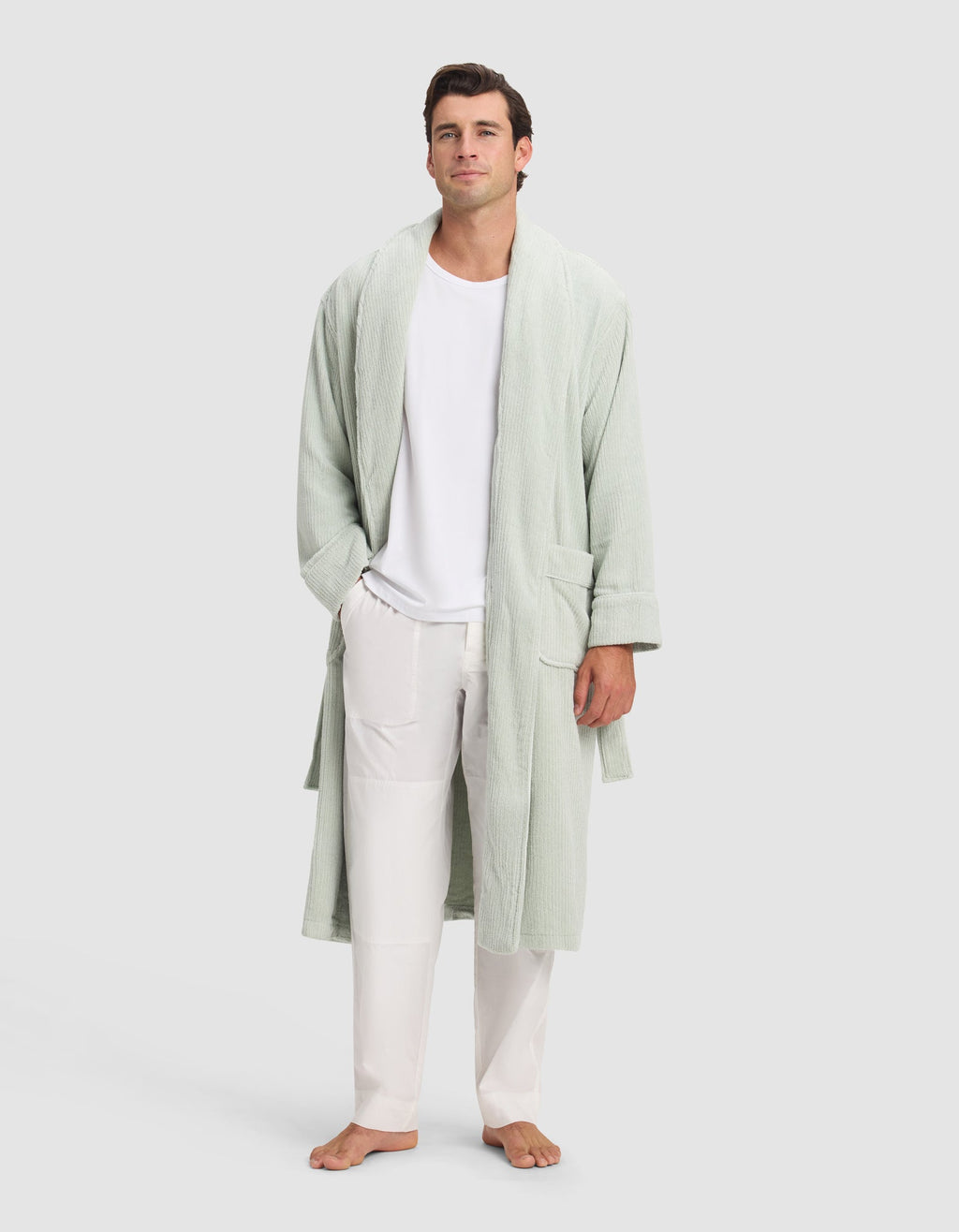 Ribbed Terry Bath Robe