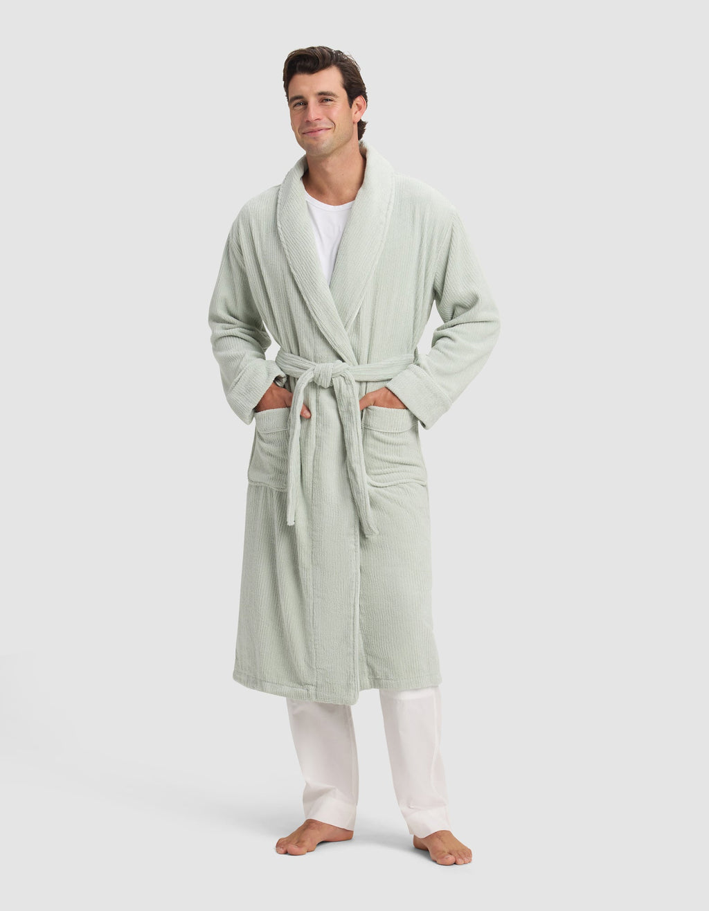 Ribbed Terry Bath Robe