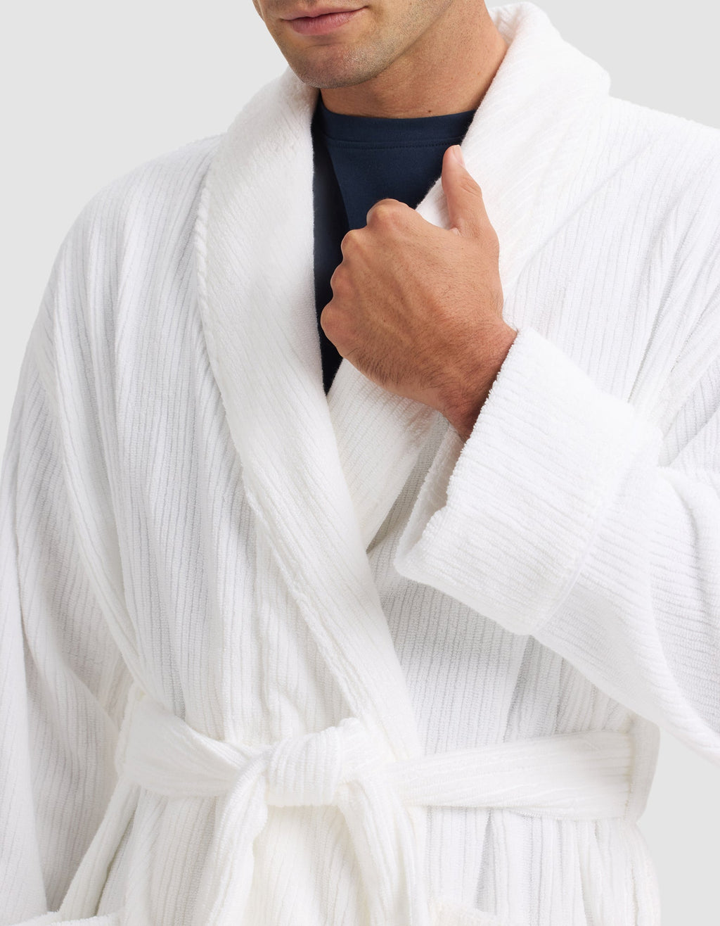 Ribbed Terry Bath Robe