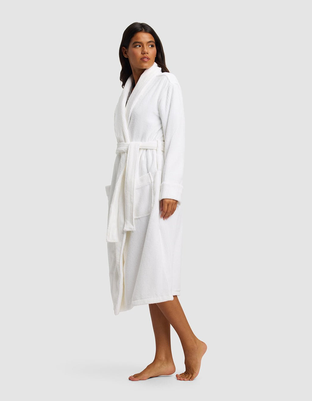 Ribbed Terry Bath Robe