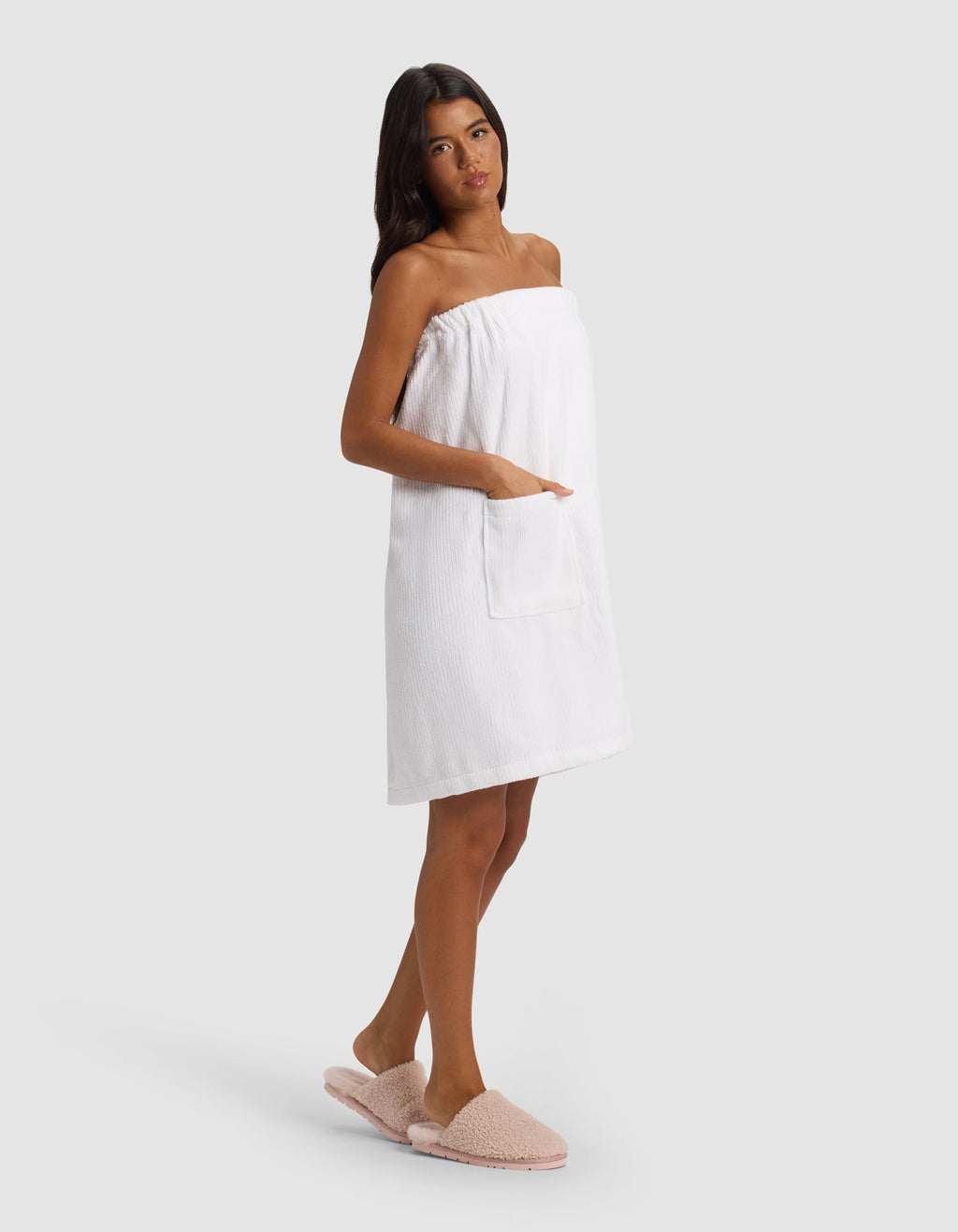 Ribbed Terry Bath Wrap