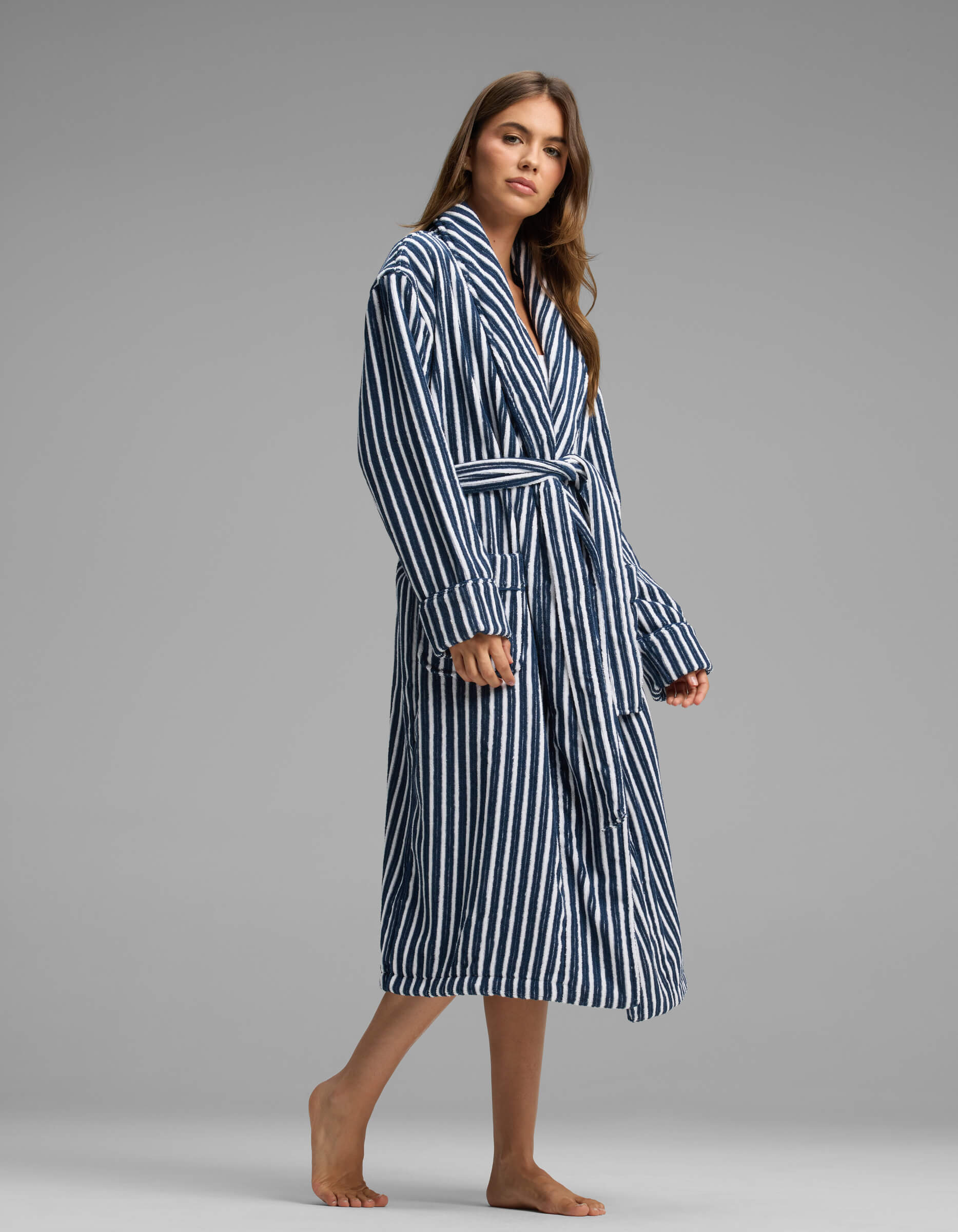 Ribbed Terry Bath Robe