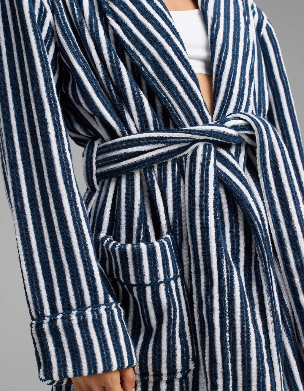 Ribbed Terry Bath Robe