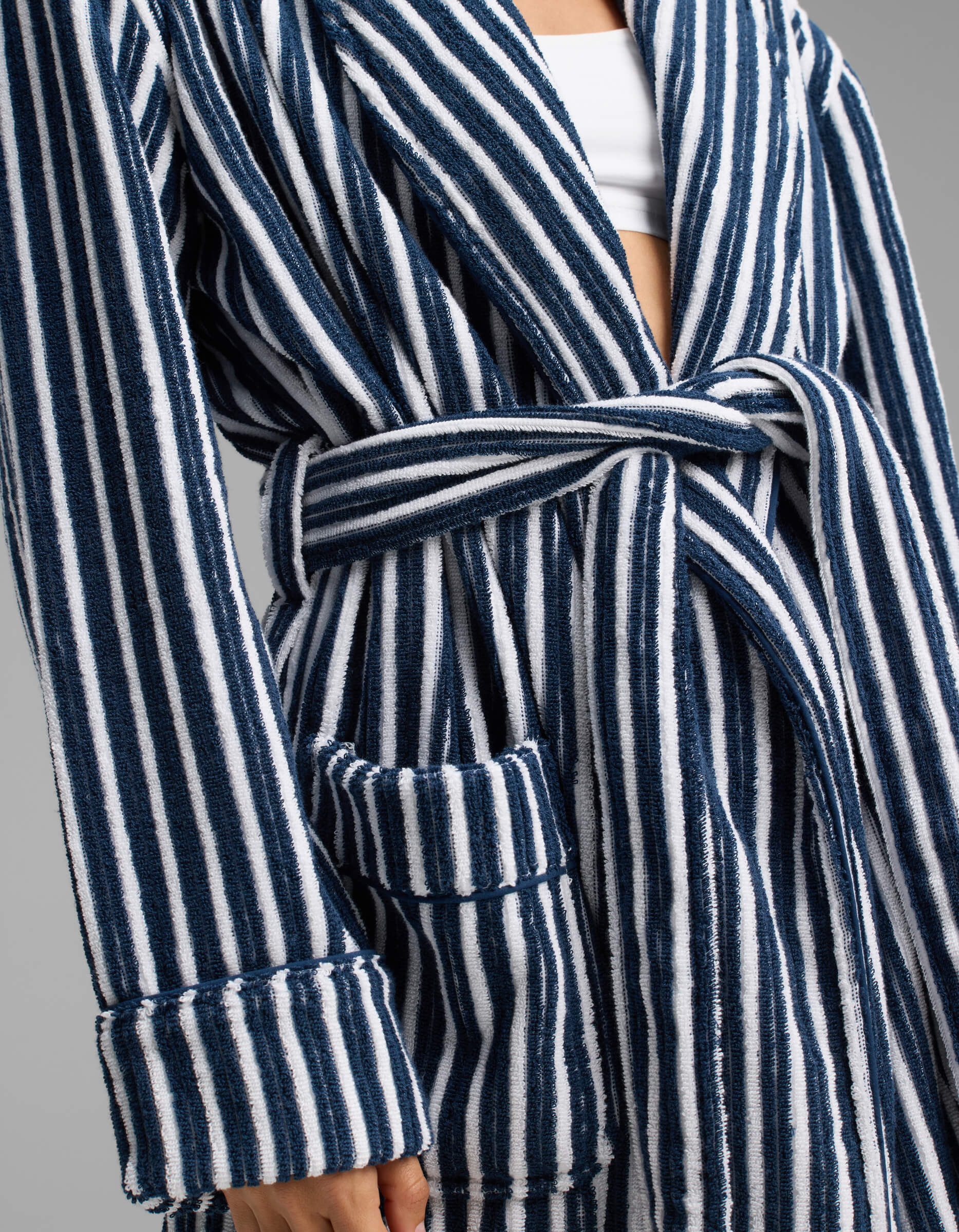 Ribbed Terry Bath Robe